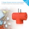 Coby Plug Adapter, 3 Outlet(s) Orange CB-5508 - alternate 2